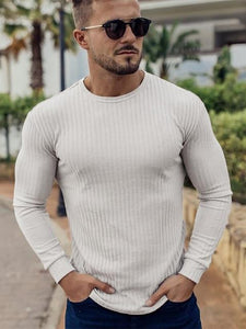 Autumn Fashion Men's T-shirt Sweater O-Neck Slim