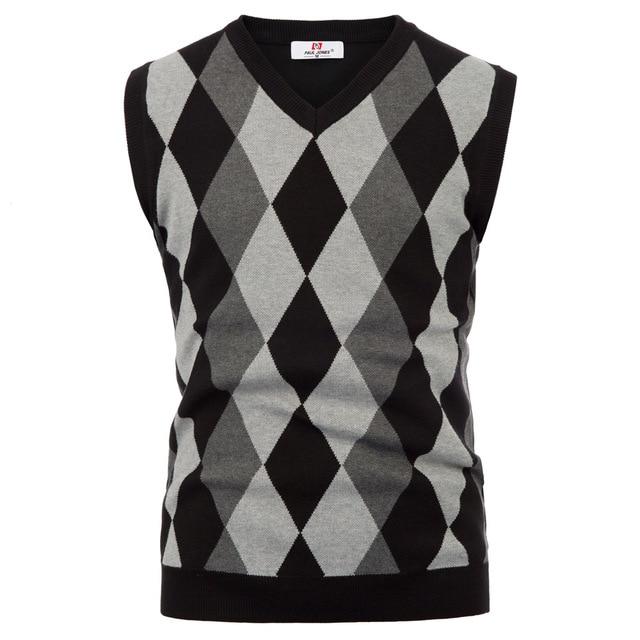 classic England Style Men knitted tops sweater Stylish Sleeveless