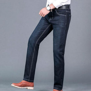 Men'S Jeans Homme Straight Biker Moto Jean Pants